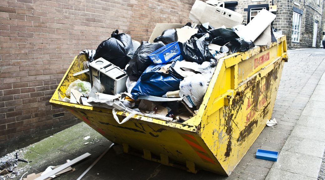 junk disposal being carted off